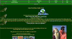Desktop Screenshot of lakeforkbassguide.com