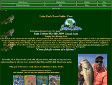 Tablet Screenshot of lakeforkbassguide.com